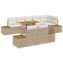Conjunto de Comedor de Jardín de 9 Piezas con Cojines Beige de Ratán de Polietileno y Acacia von , Outdoor-Sofas - Ref: Foro2...