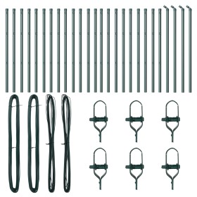 Pilares para vallas 26 pcs Verde Ø32 mm 120 cm Acero Galvanizado by , fence posts - Ref: Foro24-3350115, Price: 130,14 €, Dis...