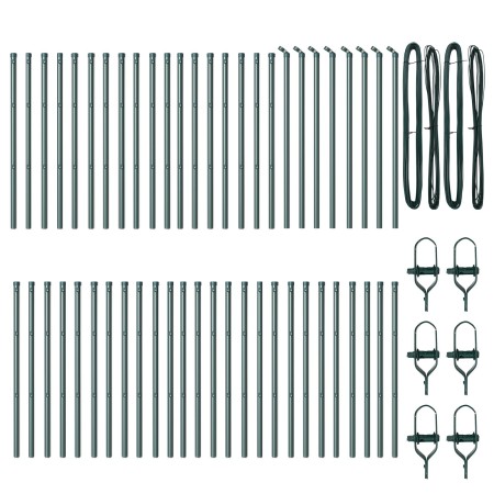 Poste de Cerca 52 pcs Verde Ø32 mm 120 cm Acero Galvanizado by , fence posts - Ref: Foro24-3350116, Price: 254,73 €, Discount: %