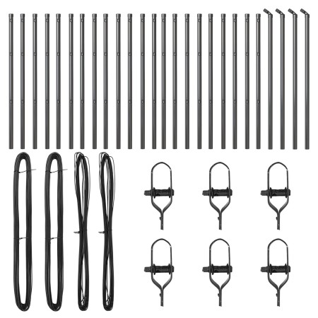 Publicación de postes de valla 26 pcs Gris Ø32 mm 80 cm Acero Galvanizado by , fence posts - Ref: Foro24-3350127, Price: 100,...