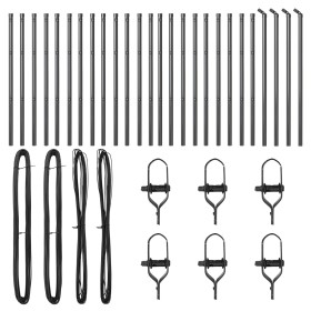 poste de cerca 26 piezas Gris Ø32 mm 100 cm Acero galvanizado de , Postes de cerca - Ref: Foro24-3350131, Precio: 132,75 €, D...