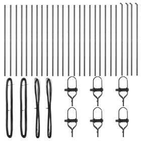 Publicación de postes de cerca 26 pcs Gris Ø32 mm 150 cm Acero galvanizado by , fence posts - Ref: Foro24-3350135, Price: 155...