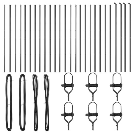 poste de cerca  26 pcs gris Ø32 mm 190 cm acero galvanizado | Foro24.es | Tu tienda online para hogar, jardín y más Foro24.es