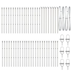 Poste de Cerca 52 piezas Ø32 mm 100 cm Acero Galvanizado by , fence posts - Ref: Foro24-3350150, Price: 197,85 €, Discount: %