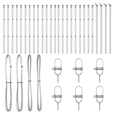 Postes de valla 26 pcs Ø32 mm 120 cm Acero Galvanizado by , fence posts - Ref: Foro24-3350151, Price: 115,48 €, Discount: %