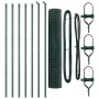 Cerca Euro de con 7 postes de 1.5x10 m de acero galvanizado verde de , Paneles de vallas - Ref: Foro24-3350277, Precio: 108,3...