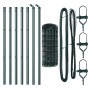 Cerca Euro con 7 postes 0.6x10 m de acero galvanizado verde de , Paneles de vallas - Ref: Foro24-3350280, Precio: 58,14 €, De...