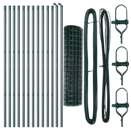 Cerca Euro de con 13 postes 1.2x25 m de acero galvanizado verde de , Paneles de vallas - Ref: Foro24-3350320, Precio: 173,71 ...