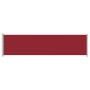Toldo lateral retráctil para patio rojo 600x160 cm
