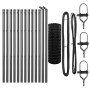 Cerca Euro con 13 postes 0.6x25 m de acero galvanizado gris de , Paneles de vallas - Ref: Foro24-3350402, Precio: 108,75 €, D...