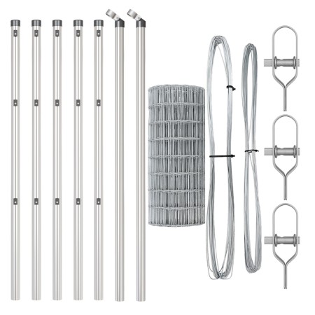 Cerca Euro de con 7 Postes 0.6x10 m Acero Galvanizado de , Paneles de vallas - Ref: Foro24-3350460, Precio: 71,91 €, Descuent...