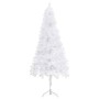 Árbol de Navidad artificial de esquina con LED PVC blanco 180cm