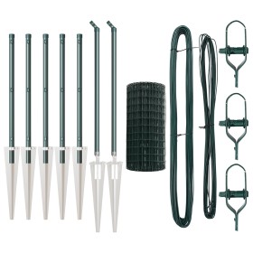 Euro Fence con 7 postes de picos 0.4x10 m de acero galvanizado verde von , Zaunpaneele - Ref: Foro24-3350536, Preis: 106,72 €...