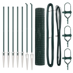Cerca Euro con 7 Postes con Pica 1.6x10 m de Acero Galvanizado Verde von , Zaunpaneele - Ref: Foro24-3350575, Preis: 146,82 €...