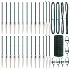 Cerca Euro de con 13 postes con púa de 0.4x50 m Acero Galvanizado Verde von , Zaunpaneele - Ref: Foro24-3350601, Preis: 314,8...