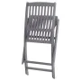 8 pcs folding garden chairs and solid acacia wood cushions by vidaXL, Garden chairs - Ref: Foro24-3078309, Price: 405,02 €, D...