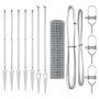 Cerca Euro de  con 7 Postes de Púas 1.4x10 m Acero Galvanizado | Foro24.es | Tu tienda online para hogar, jardín y más Foro24.es