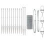 Cerca  Europea con 7 postes con púa 0.4x10 m de acero galvanizado | Foro24.es | Tu tienda online para hogar, jardín y más Foro24.es