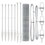 Cerca Euro con 7 postes con pinchos 1.5x10 m acero galvanizado de , Paneles de vallas - Ref: Foro24-3350730, Precio: 168,89 €...