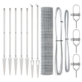 Cerca Euro de con 7 postes de espiga 1.6x10 m de acero galvanizado by , fence panels - Ref: Foro24-3350731, Price: 189,32 €, ...