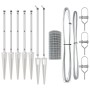 Cerca Euro con 7 Postes en Punta 1x10 m Acero Galvanizado de , Paneles de vallas - Ref: Foro24-3350751, Precio: 123,58 €, Des...