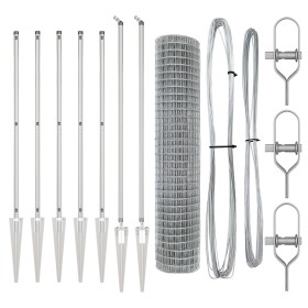 Cerca Euro de con 7 Postes de Pica 1.6x10 m Acero Galvanizado de , Paneles de vallas - Ref: Foro24-3350755, Precio: 166,27 €,...