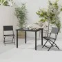 Juego de comedor de jardín 3 piezas acero de vidaXL, Conjuntos de jardín - Ref: Foro24-3073512, Precio: 158,28 €, Descuento: %