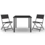 3-teiliges Garten-Ess-Set aus Stahl von vidaXL, Gartensets - Ref: Foro24-3073512, Preis: 158,01 €, Rabatt: %