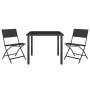 3-teiliges Garten-Ess-Set aus Stahl von vidaXL, Gartensets - Ref: Foro24-3073512, Preis: 158,01 €, Rabatt: %