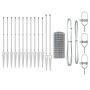 Valla Europea con 13 Postes de Púas 0.4x50 m Acero Galvanizado by , fence panels - Ref: Foro24-3350778, Price: 345,49 €, Disc...