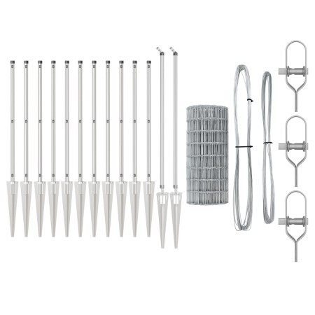 Cerca Euro con 7 postes de púas 1x10 m Acero Galvanizado by , fence panels - Ref: Foro24-3350789, Price: 142,53 €, Discount: %