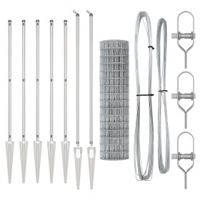 Euro Fence con 7 postes en espiga 1.4x10 m Acero galvanizado de , Paneles de vallas - Ref: Foro24-3350791, Precio: 184,26 €, ...