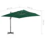 Cantilever parasol with green aluminum pole 300x300 cm by vidaXL, Umbrellas - Ref: Foro24-44634, Price: 174,42 €, Discount: %