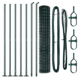 Cerca Europea con 7 Postes Bridados 1.6x10 m de Acero Galvanizado von , Zaunpaneele - Ref: Foro24-3350824, Preis: 130,91 €, R...