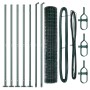 Cerca Europea con 7 Postes Bridados 1.6x10 m de Acero Galvanizado de , Paneles de vallas - Ref: Foro24-3350824, Precio: 117,2...