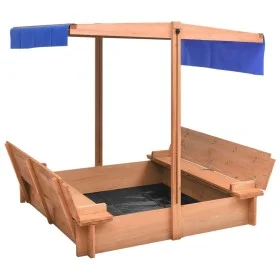 Sandbox with fir wood roof 112x112x112 cm by vidaXL, sandboxes - Ref: Foro24-316474, Price: 162,26 €, Discount: %