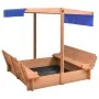 Arenero con techo de madera de abeto 112x112x112 cm de vidaXL, Cajones de arena - Ref: Foro24-316474, Precio: 176,72 €, Descu...