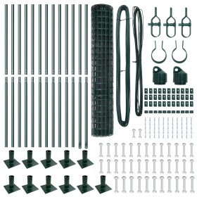 Cerca Euro con 13 Postes Acanalados 1.2x25 m de Acero Galvanizado by , fence panels - Ref: Foro24-3350855, Price: 218,99 €, D...