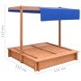 Sandkasten mit Tannenholzdach 112x112x112 cm von vidaXL, Sandkästen - Ref: Foro24-316474, Preis: 162,33 €, Rabatt: %