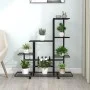Blumenständer mit schwarzem Metallrad 94,5 x 25 x 92,5 cm von vidaXL, Topfständer - Ref: Foro24-336114, Preis: 58,65 €, Rabat...