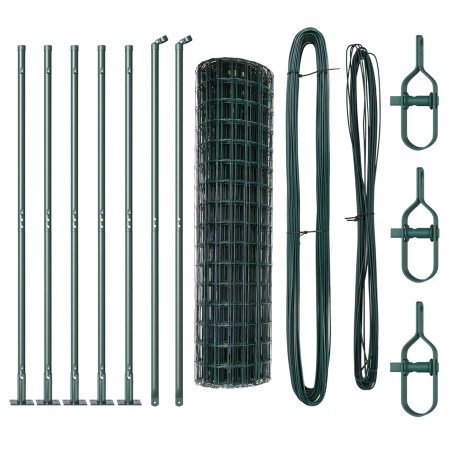 Cerca Euro Set de 2 Verde Acero con Recubrimiento en Polvo de , Paneles de vallas - Ref: Foro24-3350878, Precio: 77,74 €, Des...