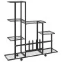 Flower stand with black metal wheel 94.5x25x92.5 cm by vidaXL, Pot stands - Ref: Foro24-336114, Price: 58,65 €, Discount: %