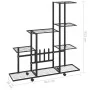Flower stand with black metal wheel 94.5x25x92.5 cm by vidaXL, Pot stands - Ref: Foro24-336114, Price: 58,65 €, Discount: %