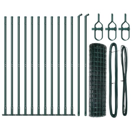 Cerca Euro Set de 2 Verde Acero con Recubrimiento en Polvo de , Paneles de vallas - Ref: Foro24-3350887, Precio: 166,21 €, De...