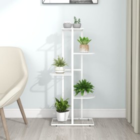 Soporte de flores de 5 estantes de metal blanco 43x22x98 cm de vidaXL, Soportes para macetas - Ref: Foro24-336111, Precio: 40...