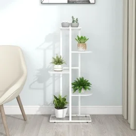 Weißer Blumenständer aus Metall mit 5 Regalen, 43 x 22 x 98 cm von vidaXL, Topfständer - Ref: Foro24-336111, Preis: 41,12 €, ...