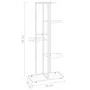 Weißer Blumenständer aus Metall mit 5 Regalen, 43 x 22 x 98 cm von vidaXL, Topfständer - Ref: Foro24-336111, Preis: 41,12 €, ...