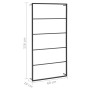Toallero de acero negro 60x10x116 cm de vidaXL, Toalleros - Ref: Foro24-336120, Precio: 46,23 €, Descuento: %