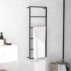 Black steel towel rack 45x10x115 cm by vidaXL, Towel racks - Ref: Foro24-336118, Price: 48,81 €, Discount: %
