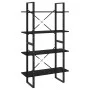 4-tier solid black pine wood shelf 80x30x140 cm by vidaXL, Bookcases and shelves - Ref: Foro24-806466, Price: 70,92 €, Discou...